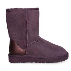 UGG CLASSIC SHORT II METALLIC PORT BOOTS NEW SIZE 5